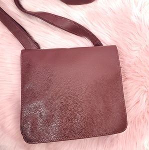 Longchamp Cognac Leather Crossbody Messenger Bag
